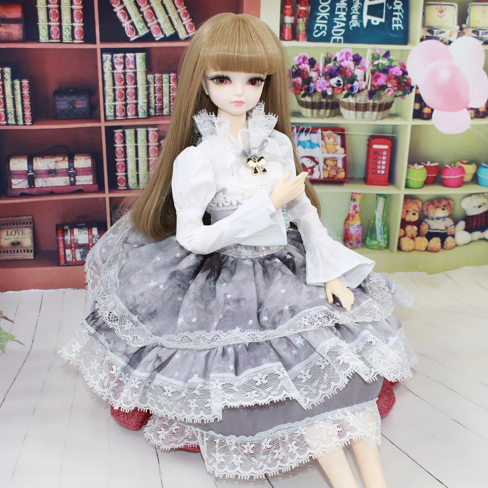 1/4 BJD 45 см Jiont Body Clothes серая юбка Lady Princess наряд Forturn Days специальное предложение