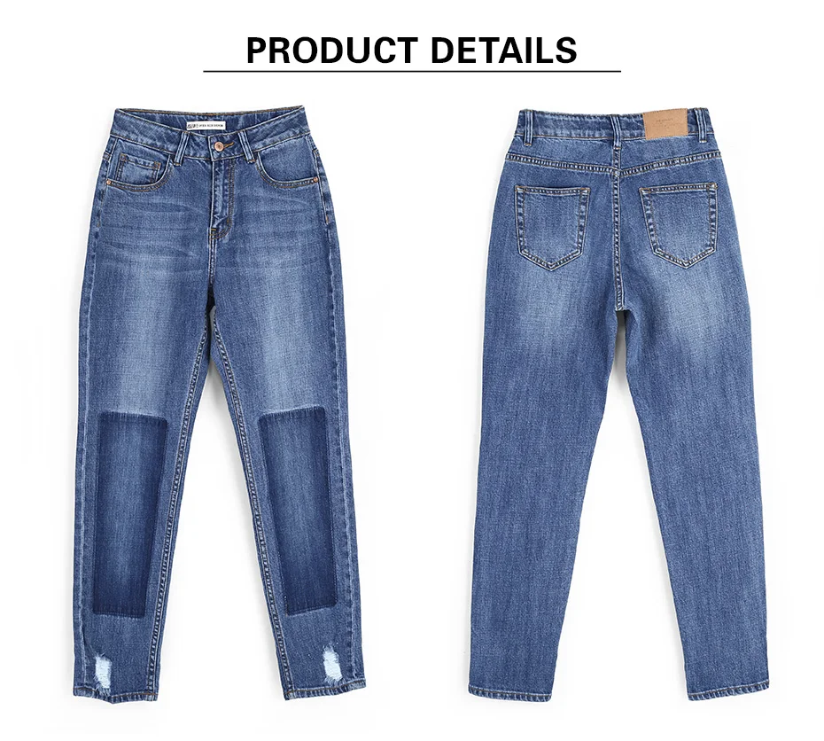 LEIJIJEANS, весна размера плюс, популярные, рваные, Выбеленные, со вставками, Промытые, средняя талия, полная длина, свободные женские джинсы прямого кроя 5996