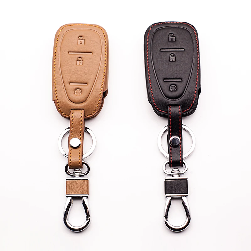 Чехол для автомобильного ключа из натуральной кожи Chevrolet 2017|car key case cover|key for carkey shell