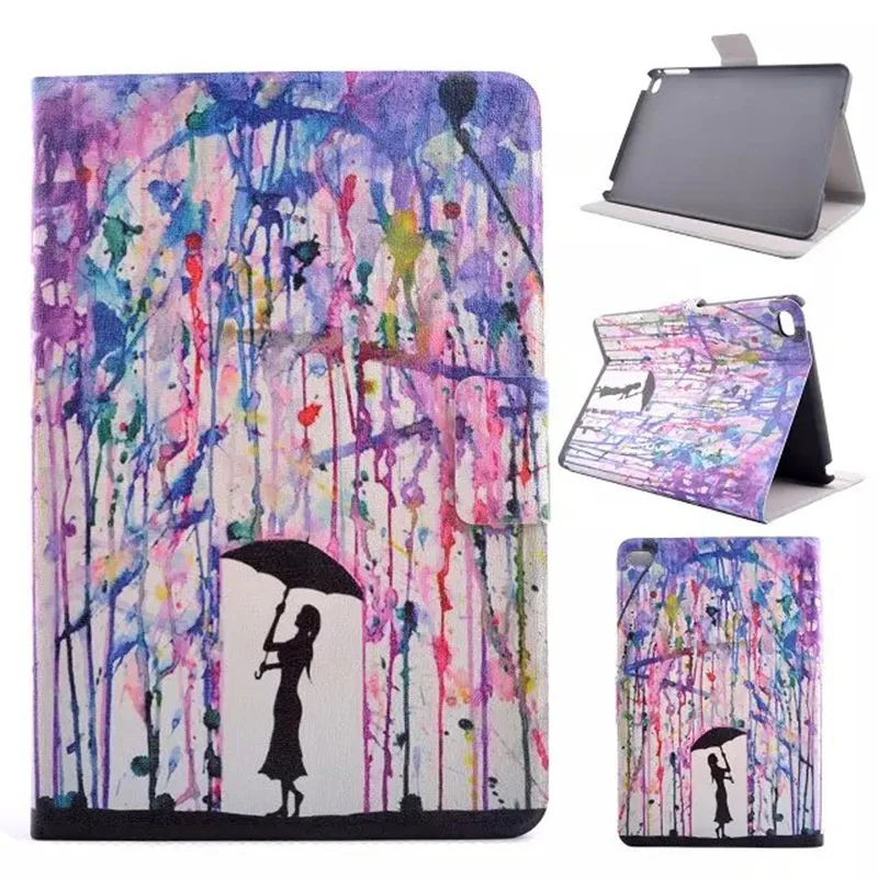 Милый мультфильм сова воздушный шар девушка Искусственная кожа чехол для iPad Mini 4