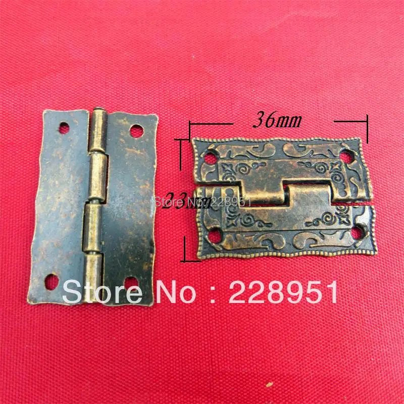 Античная отделка оборудование подарочной коробке шарнира бронзового сплава