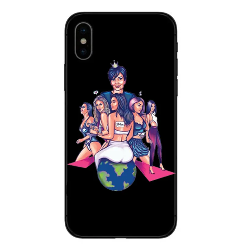 Kylie jenner kimoji Ким Кардашьян kanye west norte Macio TPU Tampa da Caixa Do Telefone Coque для iPhone 7 Alem de 6 6 s XS XR