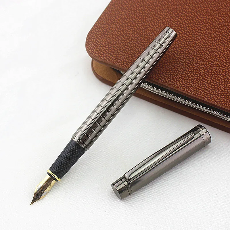Высококачественная перьевая ручка металлическая решетка с черным 0 5 мм