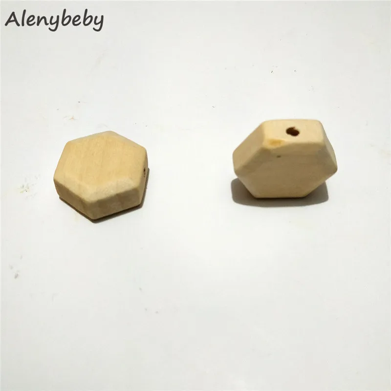 Деревянные шестигранные бусины прорезыватель, Незаконченный из плотной древесины бусины для ювелирных изделий ожерелье творения DIY ремесло и строительные проекты