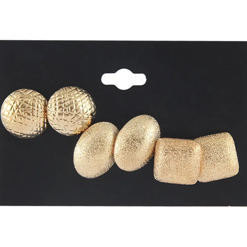 Распродажа 3 пары/компл. элегантные женские золотые серьги Шпилька Набор сережек