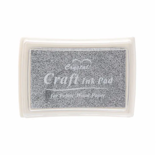 Подушечка ручной работы DIY Craft Чернила на масляной основе Pad резиновая Марки Ткань дерево Бумага Скрапбукинг чернил Pad палец Краски Канцелярский набор - Цвет: silver