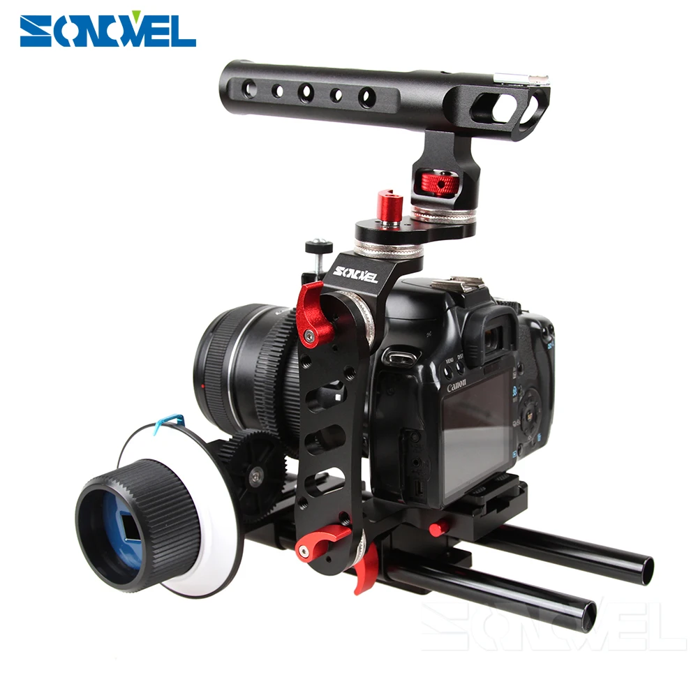 Стабилизатор для видеокамеры Sonovel DSLR 15 мм стержень клетка камеры ручка-держатель