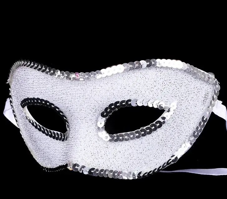 

New fashion party ball mask men women venetian masquerade wedding glitter cloth masks Christmas fancy dress props gold silver