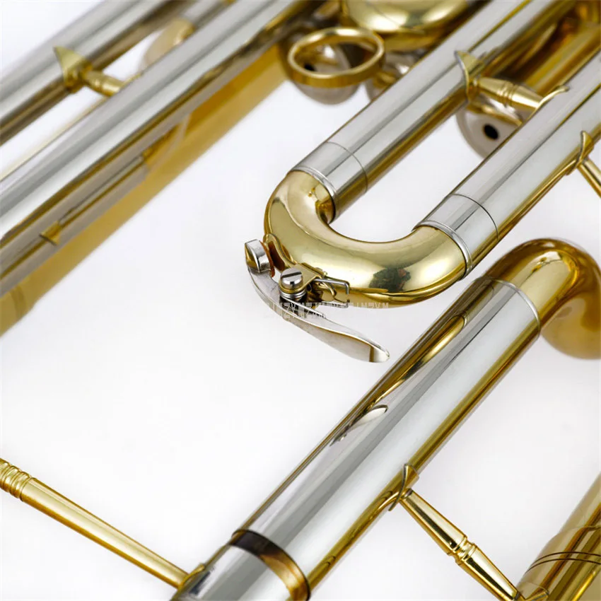 Профессиональный Euphonium 3 прямой ключ Bb бас французский рог золотой Lacque Труба