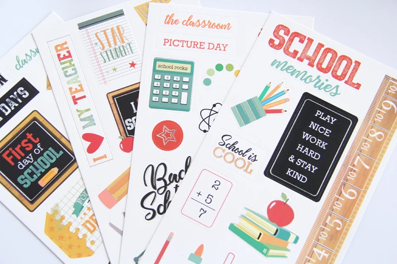 

ZFPARTY Cool School Memories Self- adhesive Paper Sticker for Scrapbooking/ DIY Crafts/ Card Making Decoration