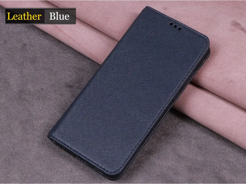 Blue Роскошный кожаный чехол-книжка RYKKZ для ASUS ZenFone 5Z, чехол-подставка для мобильного телефона ASUS ZenFone 5 5Z ZS620KL, кожаный чехол для телефона - Цвет: Blue