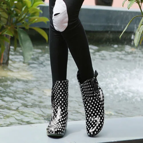 Fashion Women Boots Sweet Bow Round Rubber Sole Within The Higher SHL5128 |