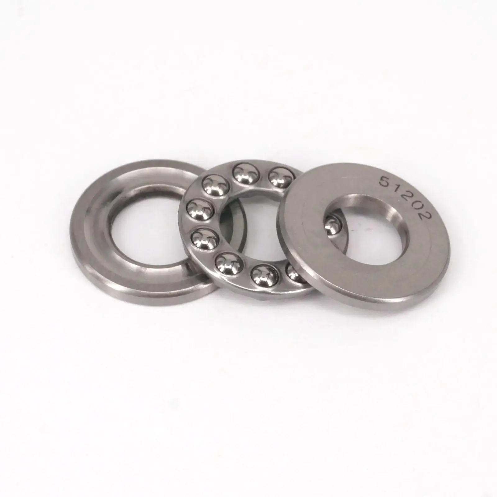 

(1)51202 15x32x12mm Axial Ball Thrust Bearing Set(2 Steel Races + 1 Cage)AEBC-1