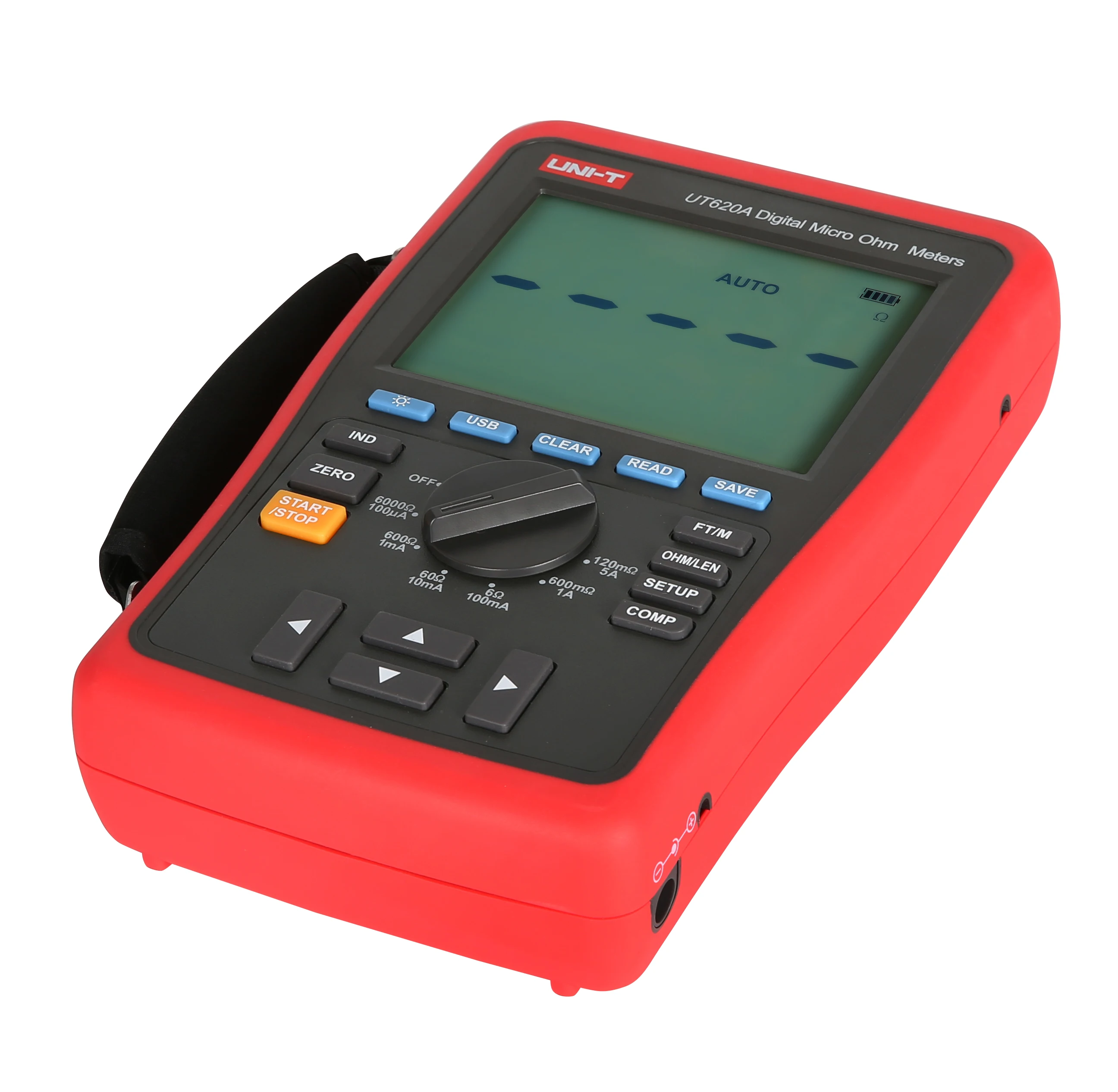 UNI-T UT620B цифровой микро ом метр ручной диапазон DC низкое сопротивление тестер USB Передача Высокий/низкий предел сигнализации ЖК-дисплей 60 к отсчетов
