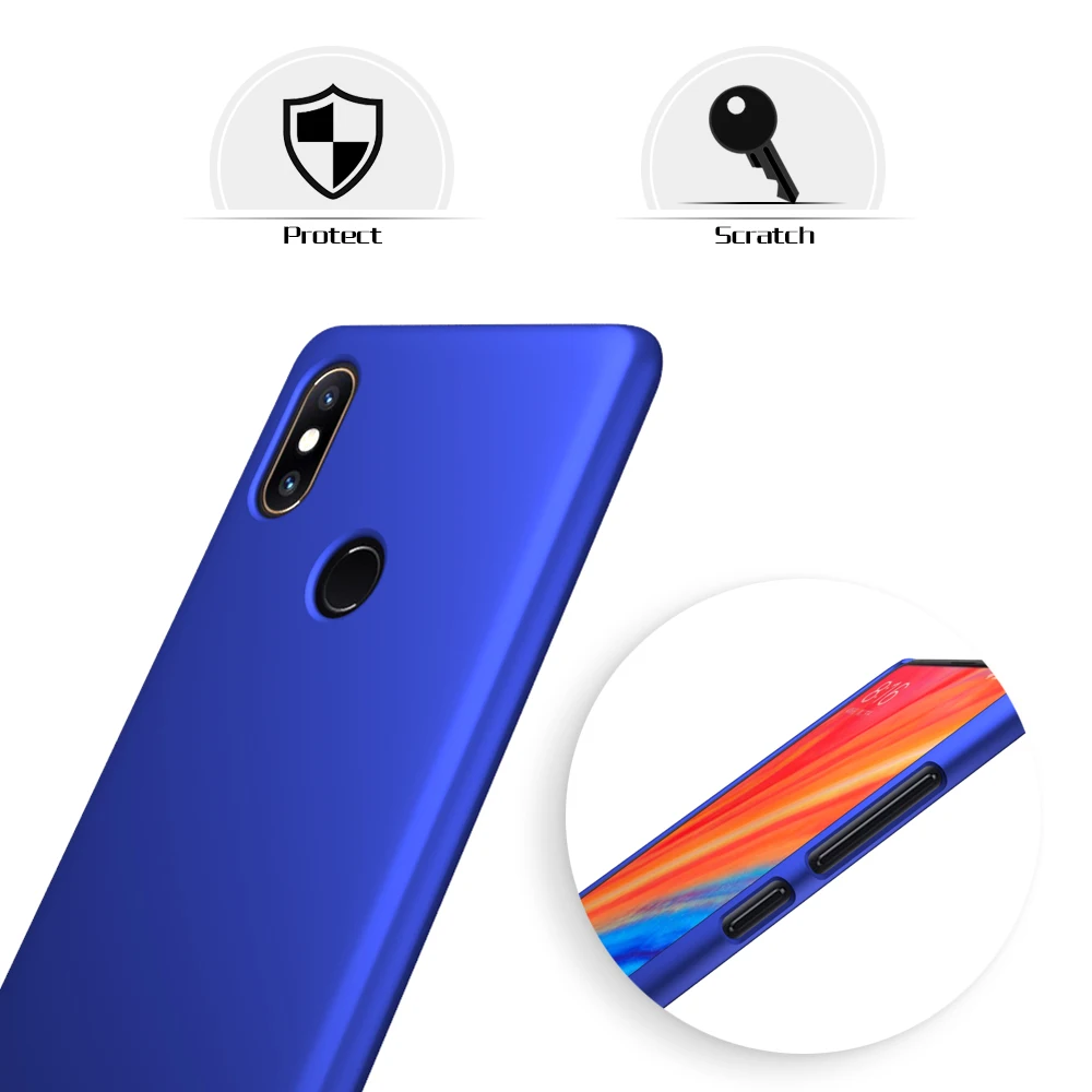 Sleo матовый чехол для Xiaomi mi Mix 2 S Чехол x Zenfone 3 Max 8 Lite SE Red примечание 6 5 Pocophone F1 крышка |
