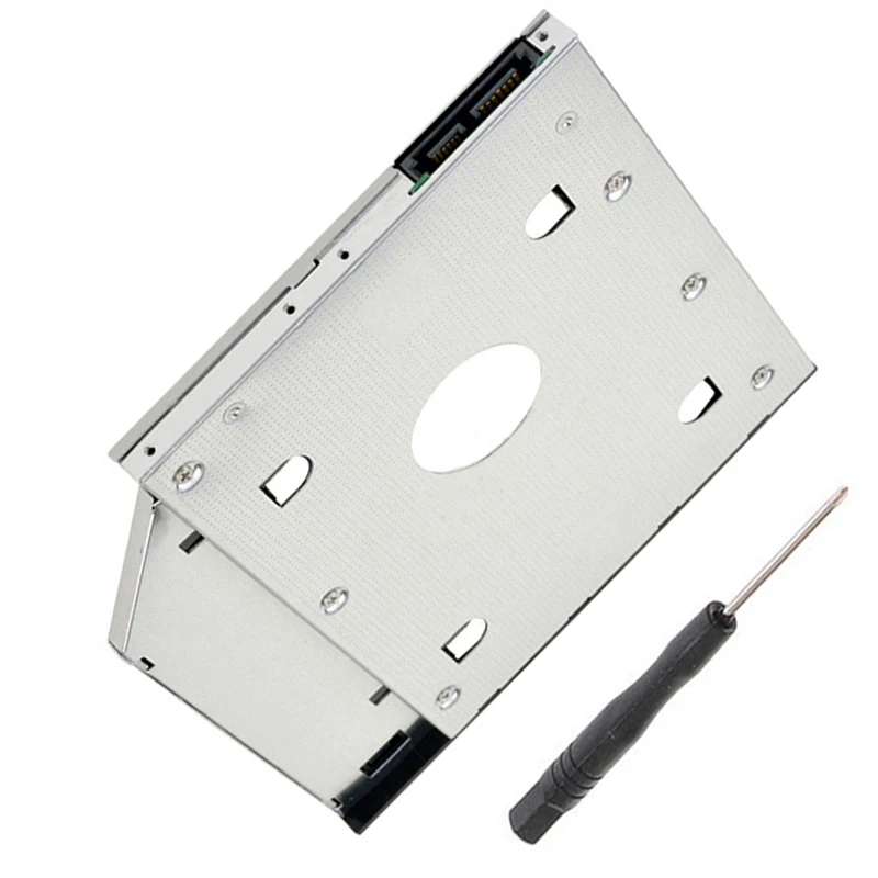 Адаптер для второго жесткого диска SSD HDD Caddy, 12,7 мм, SATA, алюминий, для Dell Studio 1435 1450 1457 1535 1536 1537 1558.