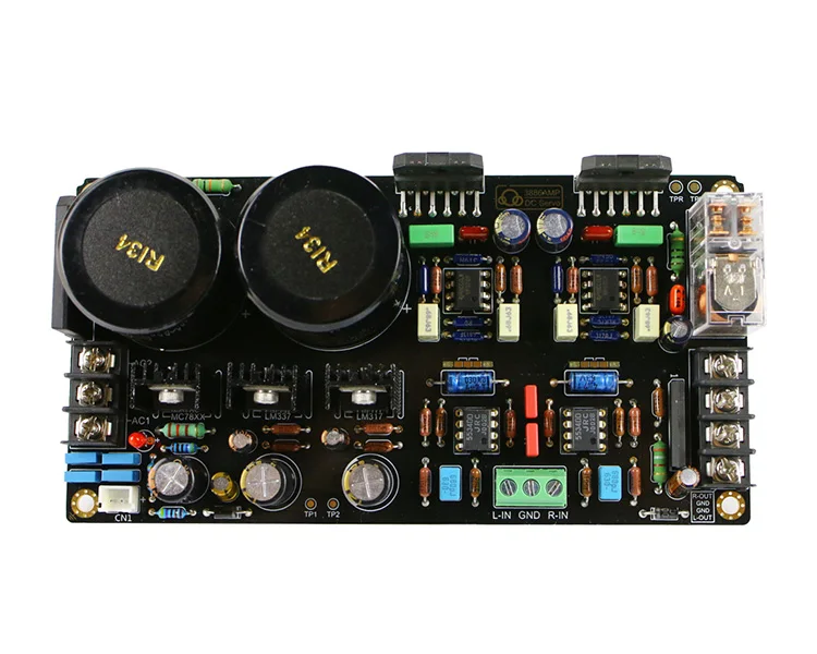 GHXAMP LM3886 усилитель аудио Плата JRC5534DD оп-усилитель Полный DC сервопривод цепи LM317 LM337 регулятор C1237 динамик защиты 68 Вт* 2