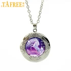 Винтажное ожерелье TAFREE в виде животного, милый белый единорог, лошадь, Фото Кулон, массивные ювелирные изделия, подарок для мужчин, женщин, детей HH164
