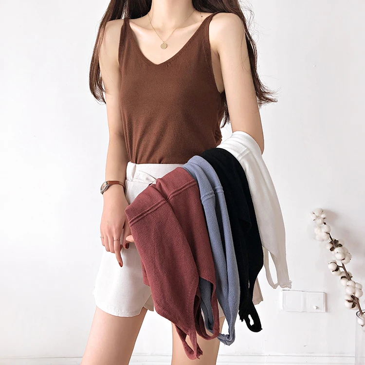 2019 весенне летний хлопковый топ на бретельках женские топы без рукавов