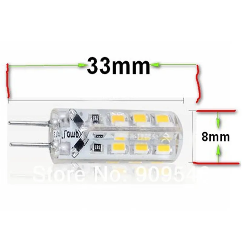 50 шт./лот 200 G4 3 Вт 24SMD 3014LED лампа теплая белая/белая силиконовая 12 в пост. Тока 110 В 220