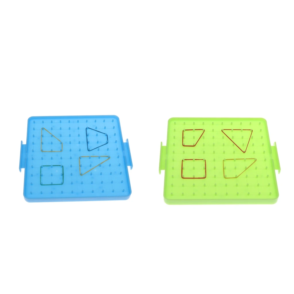 2 предмета в комплекте Пластик ногтей Geoboard пластина дошкольного Математика