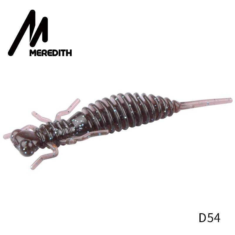 D54 MEREDITH 85 мм, 4 шт., мягкие приманки для рыбалки, искусственные рыболовные червь, личинка, силиконовые приманки для ловли щуки, гольян, пластиковые приманки - Цвет: D54