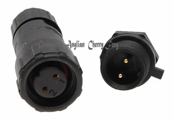 Водонепроницаемые соединители для проводов M14 2 контактный разъем типа IP68