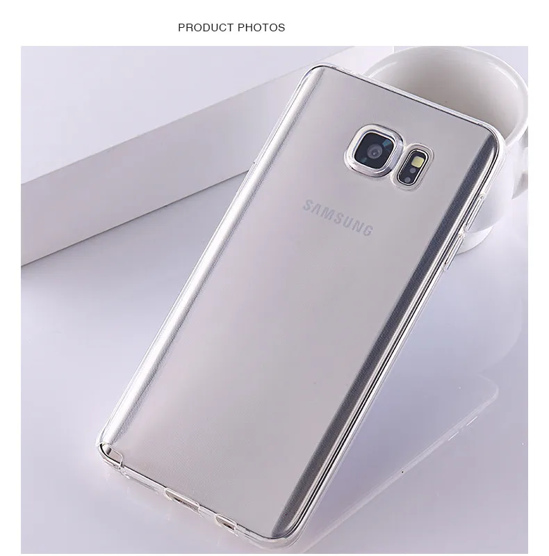 Ультратонкий Мягкий Прозрачный чехол из ТПУ для Samsung Galaxy Note 3 4 5 7 прозрачный