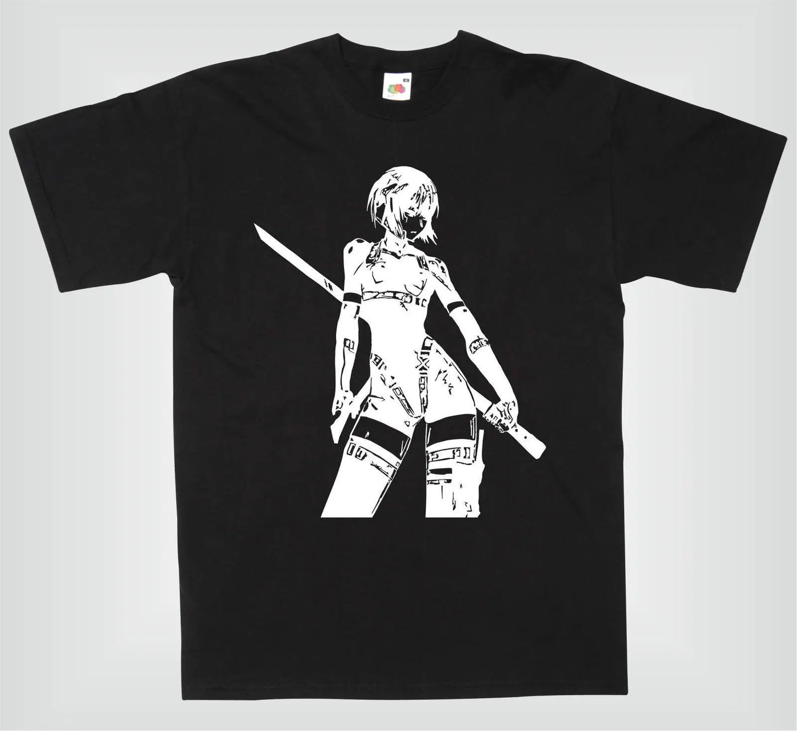 Манга Девушка меч Вдохновленный AWESOME смешной Мужская футболка с принтом мужские