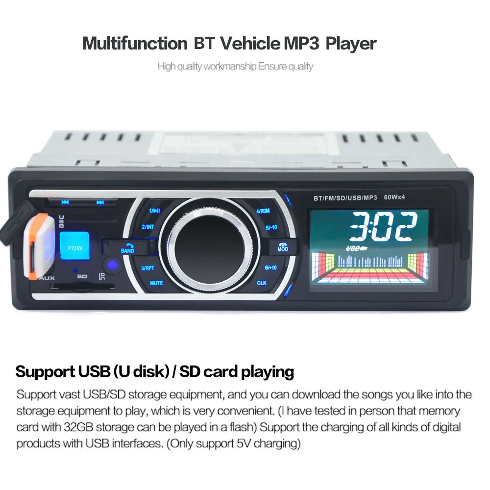 Профессиональный Автомобильный MP3-плеер AUX 3 5 мм медиаплеер со встроенным аспекaker