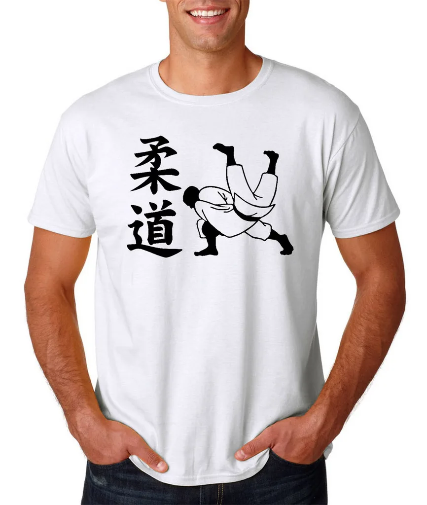 Judo Karathe Negro Camiseta Hombre Artes Marciales Todas Las Tallas Banco Мужская брендовая Футболка с принтом из
