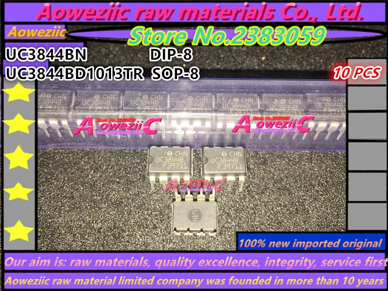 

Aoweziic 2018 + 100 новый импортный оригинальный UC3844BN UC3844B DIP-8 UC3844BD1013TR 3844B SOP-8 импульсный чип питания UC3844