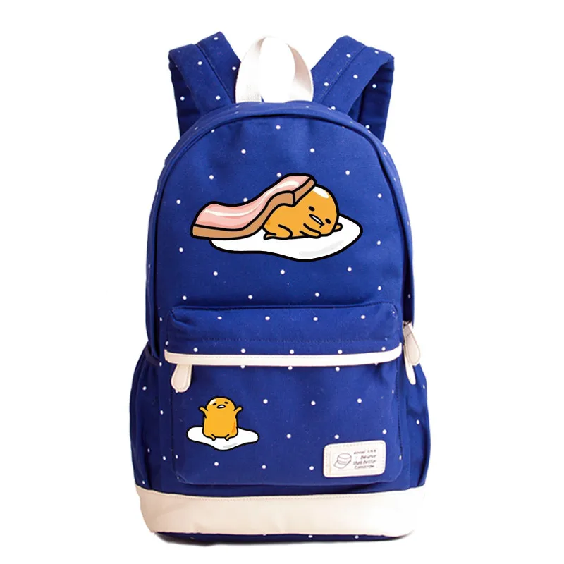 Kimikoy Gudetama рюкзак с волнистыми точками Lazy eggs сумка для ноутбука школьная дорожные