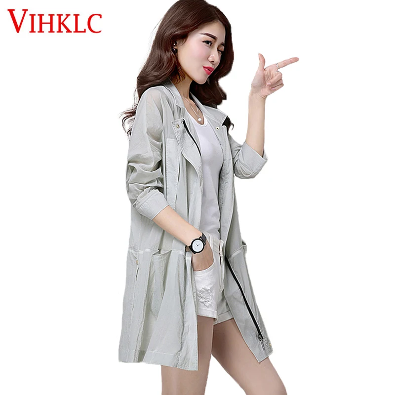 Новинка 2017 года Для женщин сезон: весна–лето солнцезащитный крем Тренч для