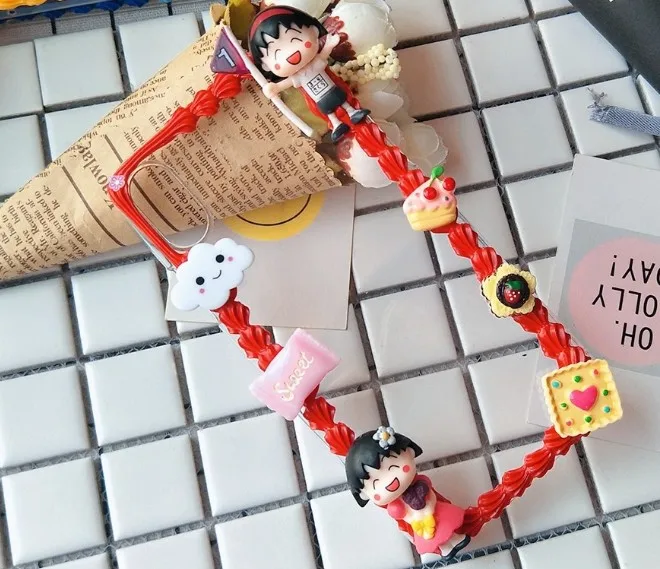 For samsung galaxy s9/s8 plus DIY case 3D Chibi Maruko-chan phone cover s6/s7 edge note 8/9 handmade cream candy girl gift |