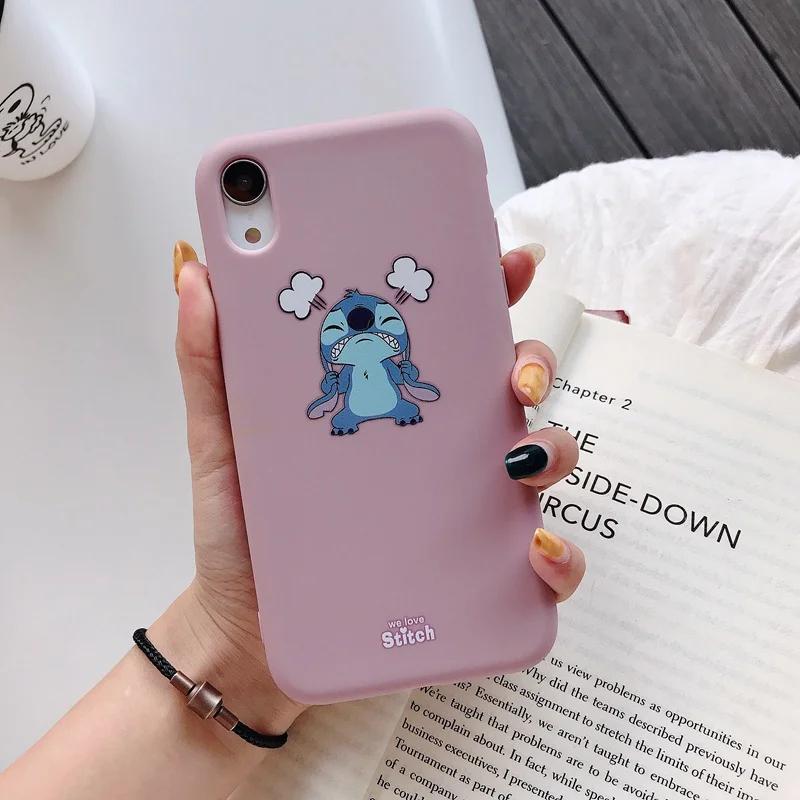 Матовый чехол с рисунком для iPhone X XR XS Max милый мягкий из ТПУ 6 6s Plus 7 8 задняя крышка |