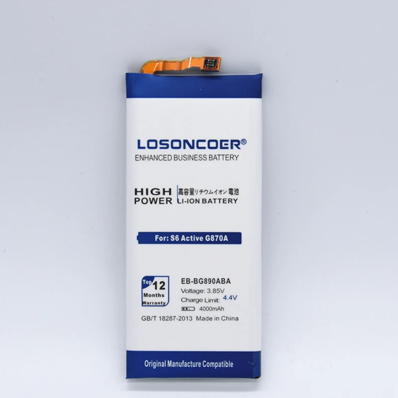 losoncoer 4000 мА/ч, EB-BG890ABA Батарея для samsung Galaxy G890A S6 активный LTE-A S6 активный G870A SM-G890 SM-G890A