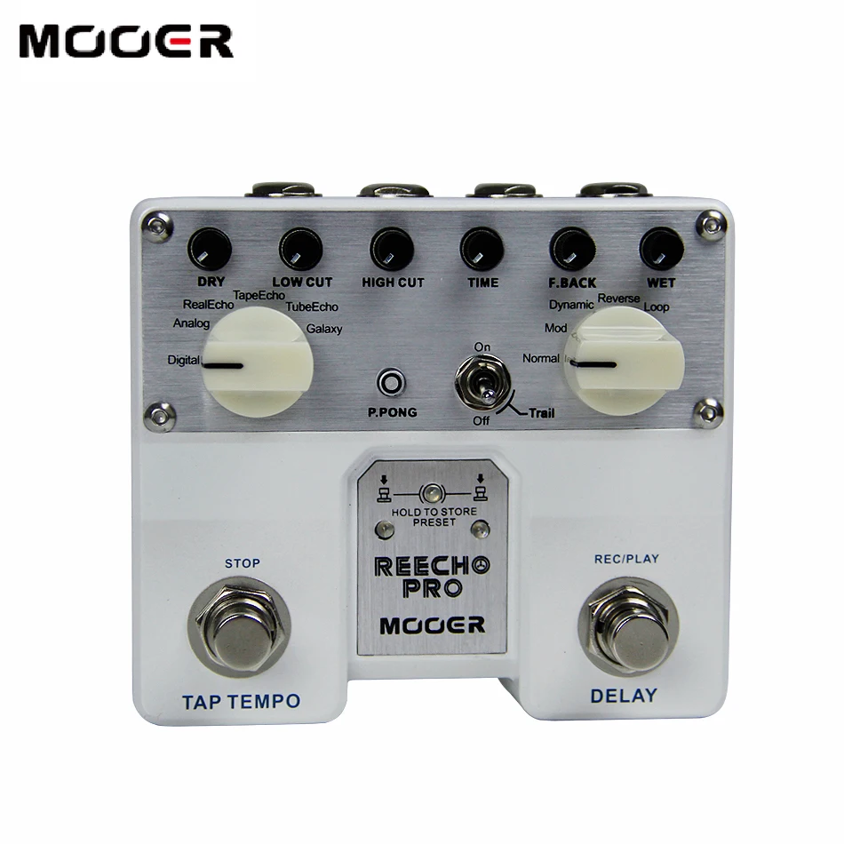 MOOER Reecho Pro Digital Dedly Педальный гитарный эффект 6 эффектов задержки педаль для