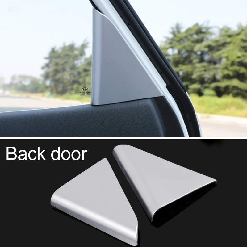 ABS Хром Стайлинг автомобиля Передняя Внутренняя крышка треугольника наклейка