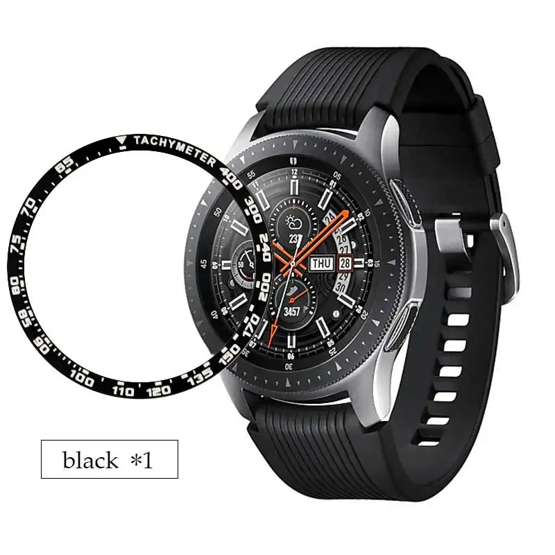 black speed 1 Металлическая крышка для samsung Galaxy Watch 46 мм/42 мм чехол gear S3 Frontier/классический спортивный клейкий чехол ремешок аксессуары 46/42 3 - Цвет ремешка: black speed 1