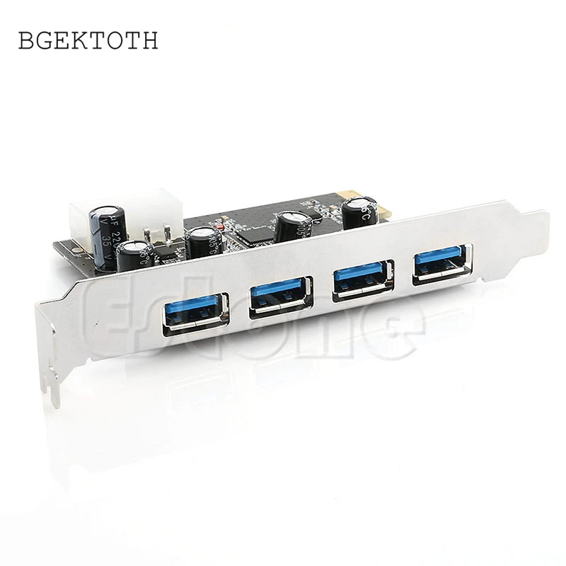 Адаптер BGEKTOTH с 4 портами PCI E на USB 3 0 HUB расширенная карта скорость 5 Гбит/с для
