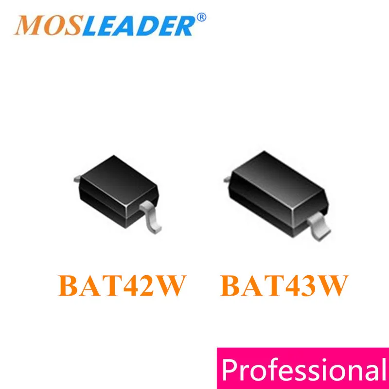 Mosleader BAT42W BAT43W SOD323 SOD123 3000PCS BAT42 BAT42WS BAT43 BAT43WS 0805 1206 High quality