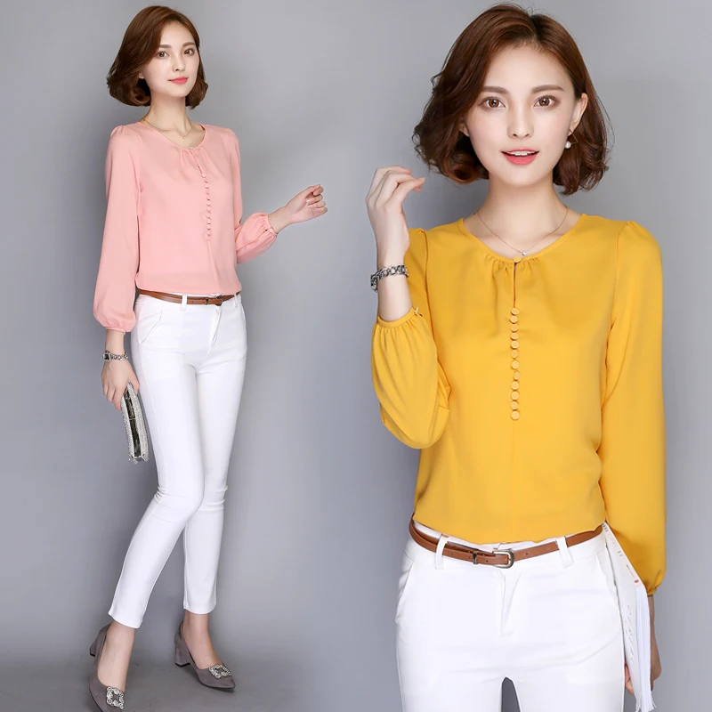 Blusas Femininas модная женская блузка Топы с длинными рукавами Повседневные Элегантные