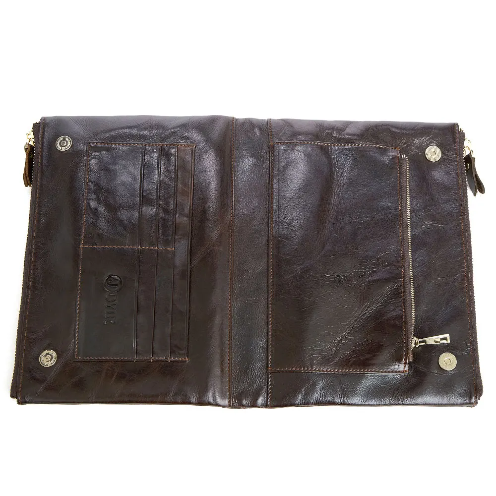 Joyir Brand Soft Cow Genuine Leather Men Clutch Bags Large Capacity Wallets Purse Long Strap Envelope Wristlet Carteras 2049 |