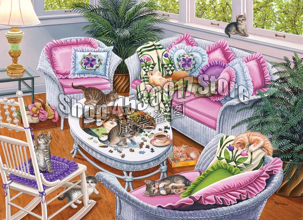 

5D Diy Diamond Painting Full Square Diamond Mosaic Diamond Embroidery Rhinestones animals Ten Tabbies Cats Art Home Decor Gifts