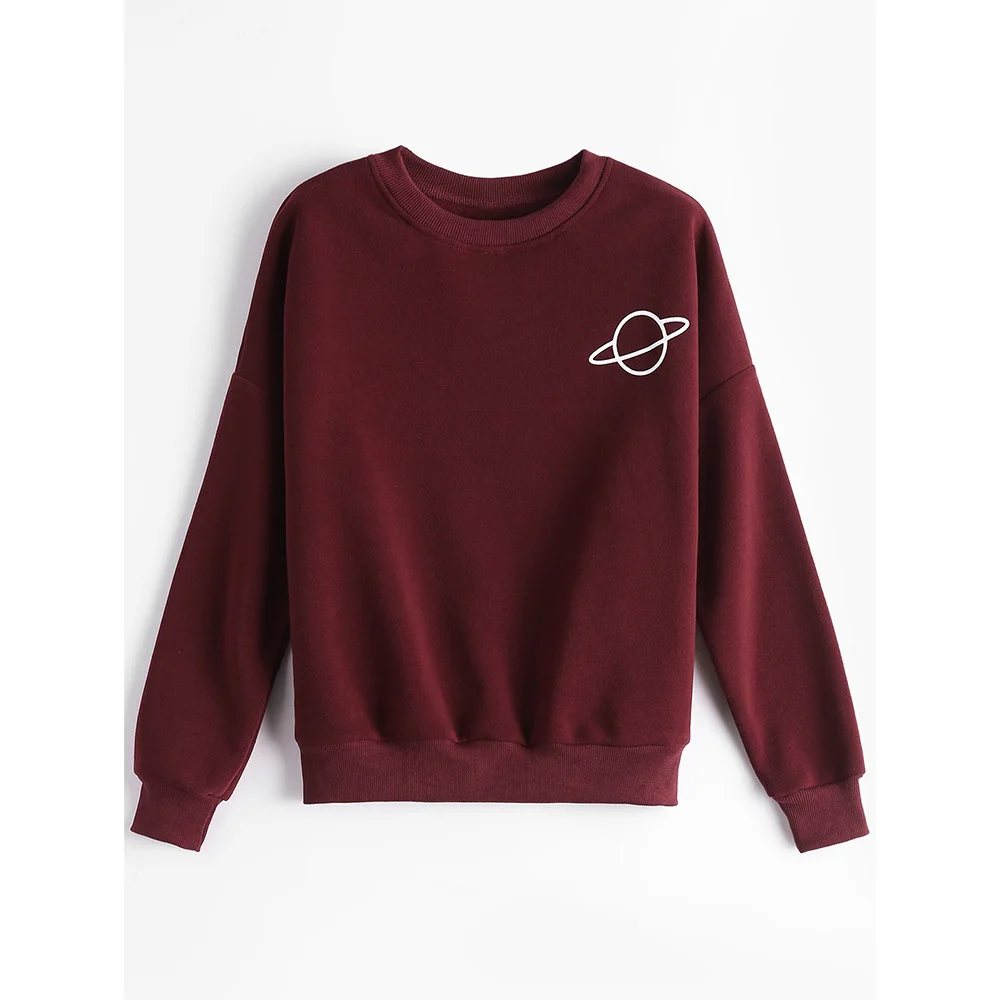 Женская толстовка с длинным рукавом ZAFUL осень 2017 свитшоты ярких цветов