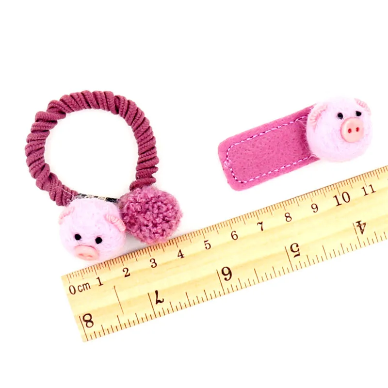 Korean Version of The New Children's Hair Clip Hairpin Cartoon Animal Rubber Band Cute Children Ball Rope Jewelry |