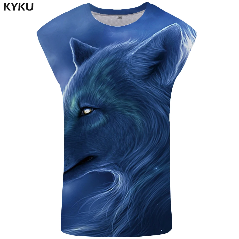 KYKU Wolf майка мужская любовь жилет снег Стрингер горная джунгли Ftness одежда Мужская