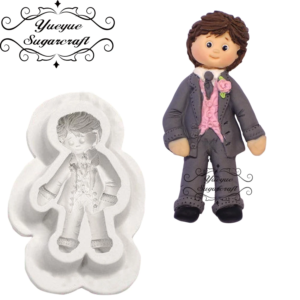 Yueyue Sugarcraft мультфильм девочка/мальчик Bayby силиконовая форма для помадки
