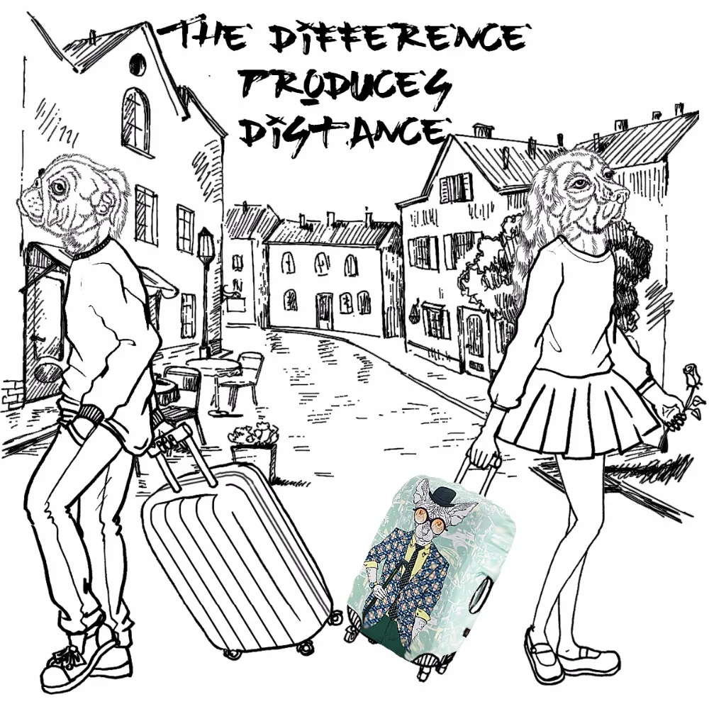 Genius персонаж мультфильма путешествия Чемодан печать с Водолей о двенадцать